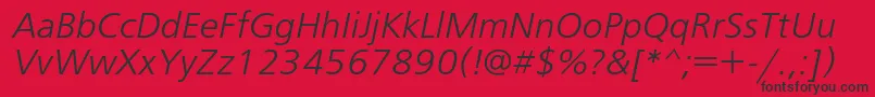 FreesetcItalic Font – Black Fonts on Red Background