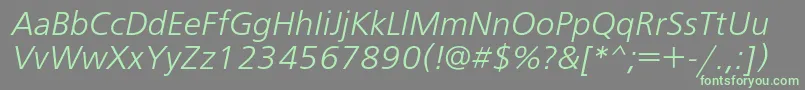 FreesetcItalic Font – Green Fonts on Gray Background