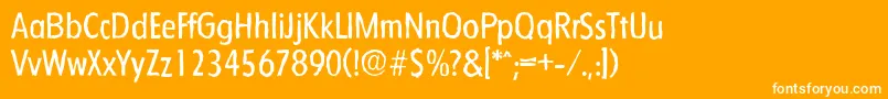Шрифт FloridaantiqueRegular – белые шрифты на оранжевом фоне