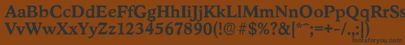 Шрифт StratfordserialBold – чёрные шрифты на коричневом фоне