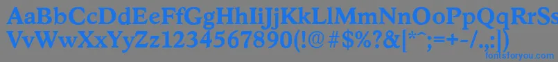 StratfordserialBold Font – Blue Fonts on Gray Background