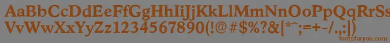 StratfordserialBold Font – Brown Fonts on Gray Background