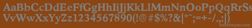 Czcionka StratfordserialBold – szare czcionki na brązowym tle