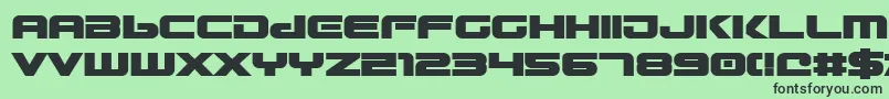 Gunship ffy Font – Black Fonts on Green Background