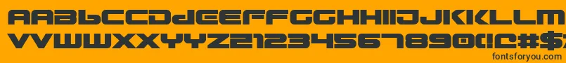 Gunship ffy Font – Black Fonts on Orange Background