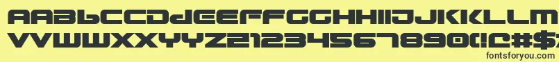 Gunship ffy Font – Black Fonts on Yellow Background