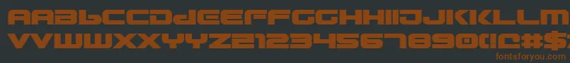 Gunship ffy Font – Brown Fonts on Black Background