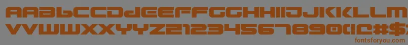 Шрифт Gunship ffy – коричневые шрифты на сером фоне