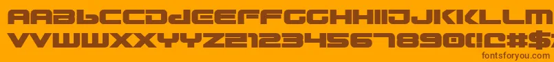 Gunship ffy Font – Brown Fonts on Orange Background