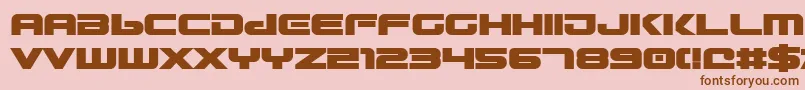 Gunship ffy Font – Brown Fonts on Pink Background