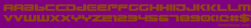 Gunship ffy Font – Brown Fonts on Purple Background