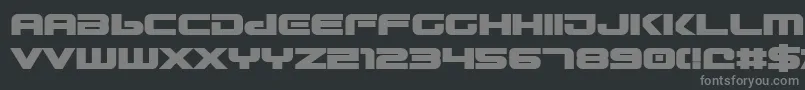 Gunship ffy Font – Gray Fonts on Black Background