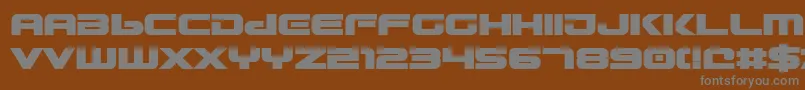 Gunship ffy Font – Gray Fonts on Brown Background