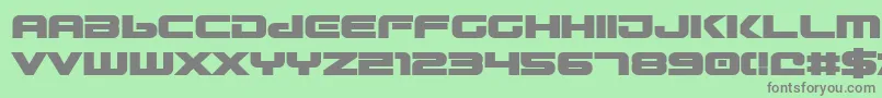 Gunship ffy Font – Gray Fonts on Green Background