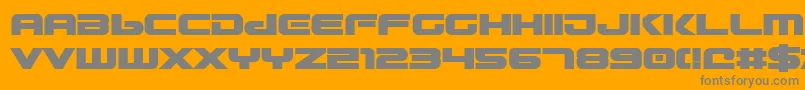 Gunship ffy Font – Gray Fonts on Orange Background