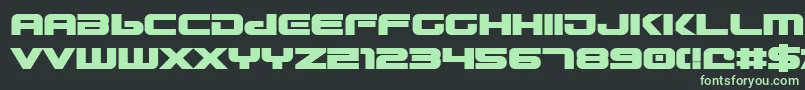 Gunship ffy Font – Green Fonts on Black Background