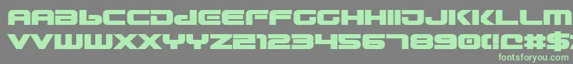 Gunship ffy Font – Green Fonts on Gray Background
