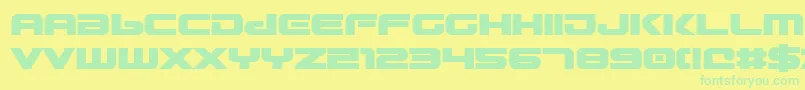 Lisätietoja Gunship ffy-fontista Gunship ffy-fontti – vihreät fontit keltaisella taustalla