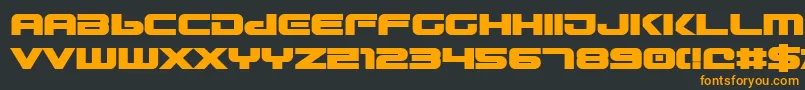 Gunship ffy Font – Orange Fonts on Black Background