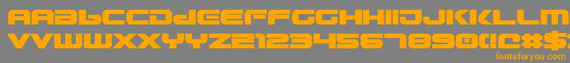 Gunship ffy Font – Orange Fonts on Gray Background