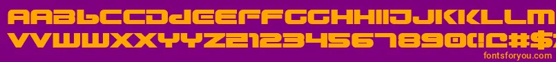 Gunship ffy Font – Orange Fonts on Purple Background