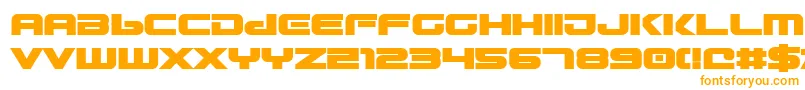 Gunship ffy Font – Orange Fonts on White Background