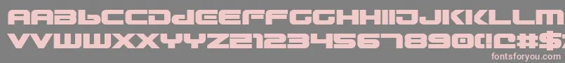 Gunship ffy Font – Pink Fonts on Gray Background