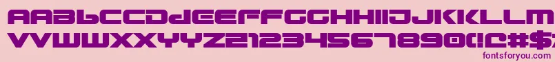 Gunship ffy Font – Purple Fonts on Pink Background