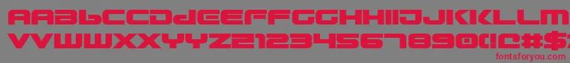 Gunship ffy-Schriftart – Rote Schriften auf grauem Hintergrund