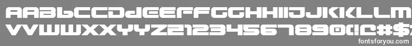 Gunship ffy Font – White Fonts on Gray Background