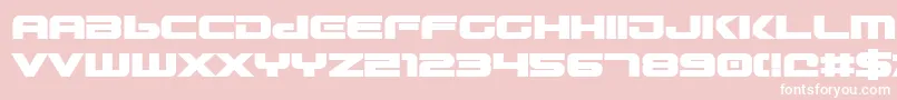 Gunship ffy Font – White Fonts on Pink Background