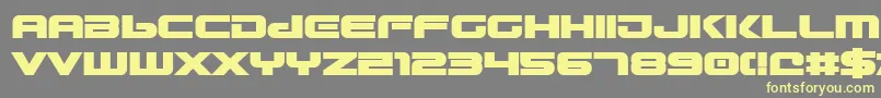 Gunship ffy Font – Yellow Fonts on Gray Background