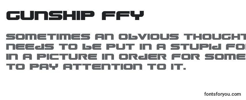 Schriftart Gunship ffy