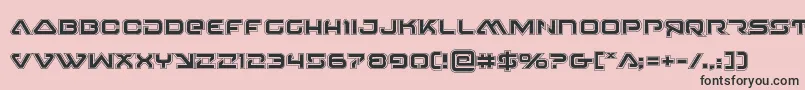 4114blasterv2acad Font – Black Fonts on Pink Background