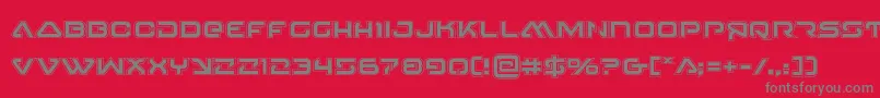 4114blasterv2acad Font – Gray Fonts on Red Background