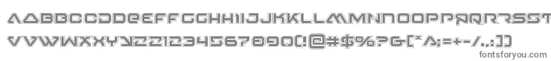 フォント4114blasterv2acad – 白い背景に灰色の文字
