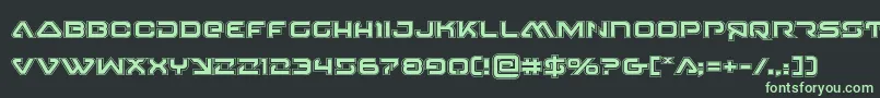 4114blasterv2acad Font – Green Fonts on Black Background