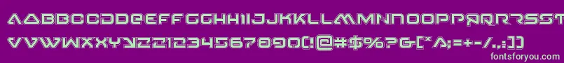 Police 4114blasterv2acad – polices vertes sur fond violet