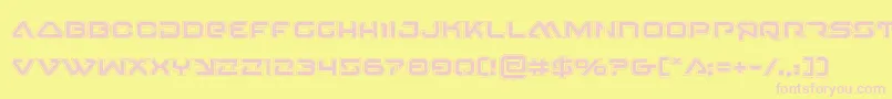 4114blasterv2acad Font – Pink Fonts on Yellow Background