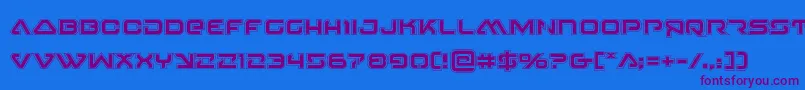 4114blasterv2acad Font – Purple Fonts on Blue Background