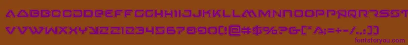 4114blasterv2acad Font – Purple Fonts on Brown Background