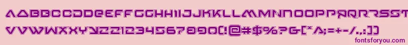 4114blasterv2acad Font – Purple Fonts on Pink Background