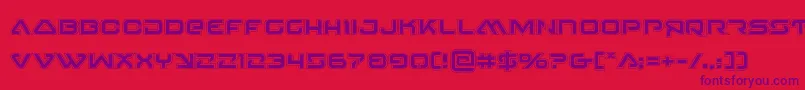 4114blasterv2acad Font – Purple Fonts on Red Background