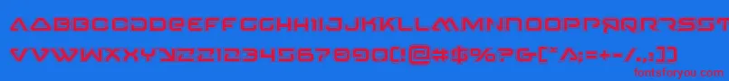 4114blasterv2acad Font – Red Fonts on Blue Background