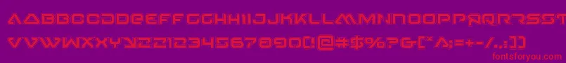 4114blasterv2acad Font – Red Fonts on Purple Background