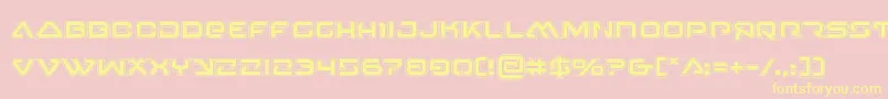 4114blasterv2acad-Schriftart – Gelbe Schriften auf rosa Hintergrund