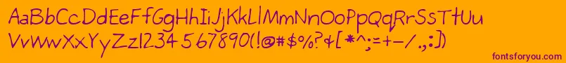 Lehn271 Font – Purple Fonts on Orange Background