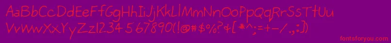 Lehn271 Font – Red Fonts on Purple Background