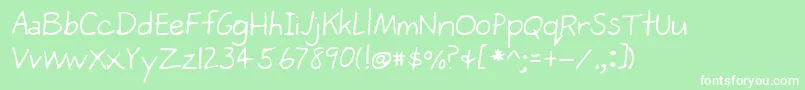 Lehn271 Font – White Fonts on Green Background