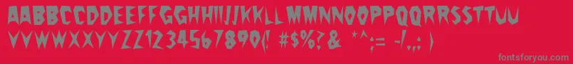Cactuspete Font – Gray Fonts on Red Background